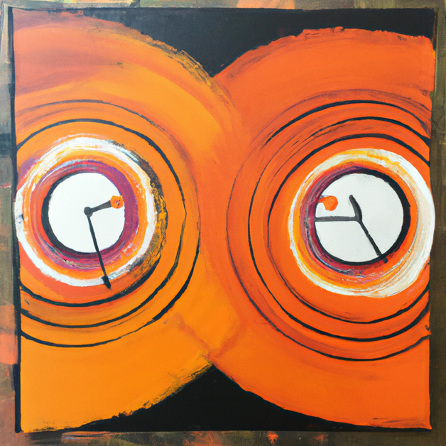 Two orange spheres mirroring each other, illustrating Jung's concept of synchronicity.