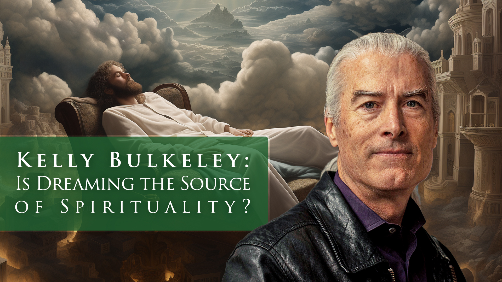 Kelley Bulkeley Phd stands near a man who is asleep and dreaming
